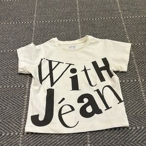With Jean white crop top